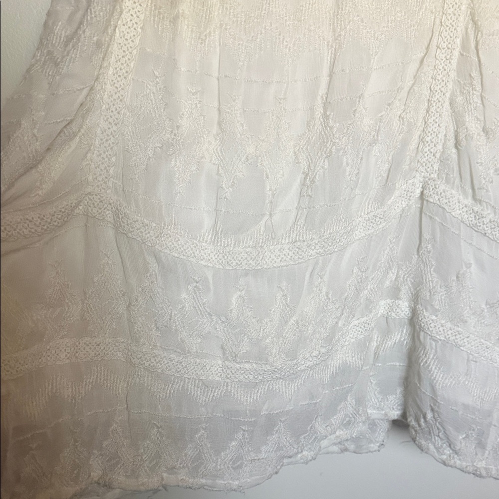 Lucky Brand Medium White Lace Maxi Dress - Picture 3 of 8